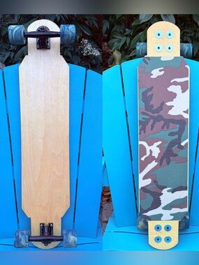 Custom Handmade Complete Longboard Skateboard - Paris Trucks - Hawgs 63mm Wheels